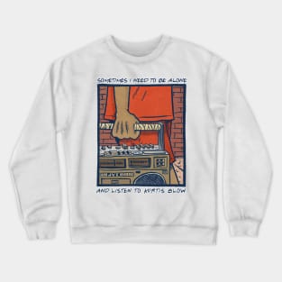 Kurtis Blow / 80s Styled Ghetto Blaster Design Crewneck Sweatshirt